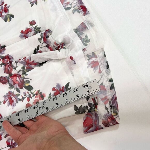 Maurices Mini Dress Womens 1X Multicolor Lined Tiered V-Neck Floral Print New - Picture 7 of 11